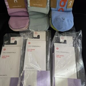 lululemon athletica Daily Stride Ribbed Crew Socks - Purple, Blue, Green